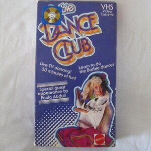 vintage 1989 Mattel VHS Tape: Barbie Dance Club, w/ Paula Abdull